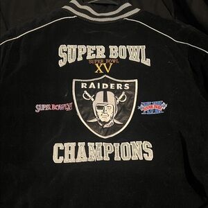 NFL Black Super Bowl XV Raiders Champions Jacket